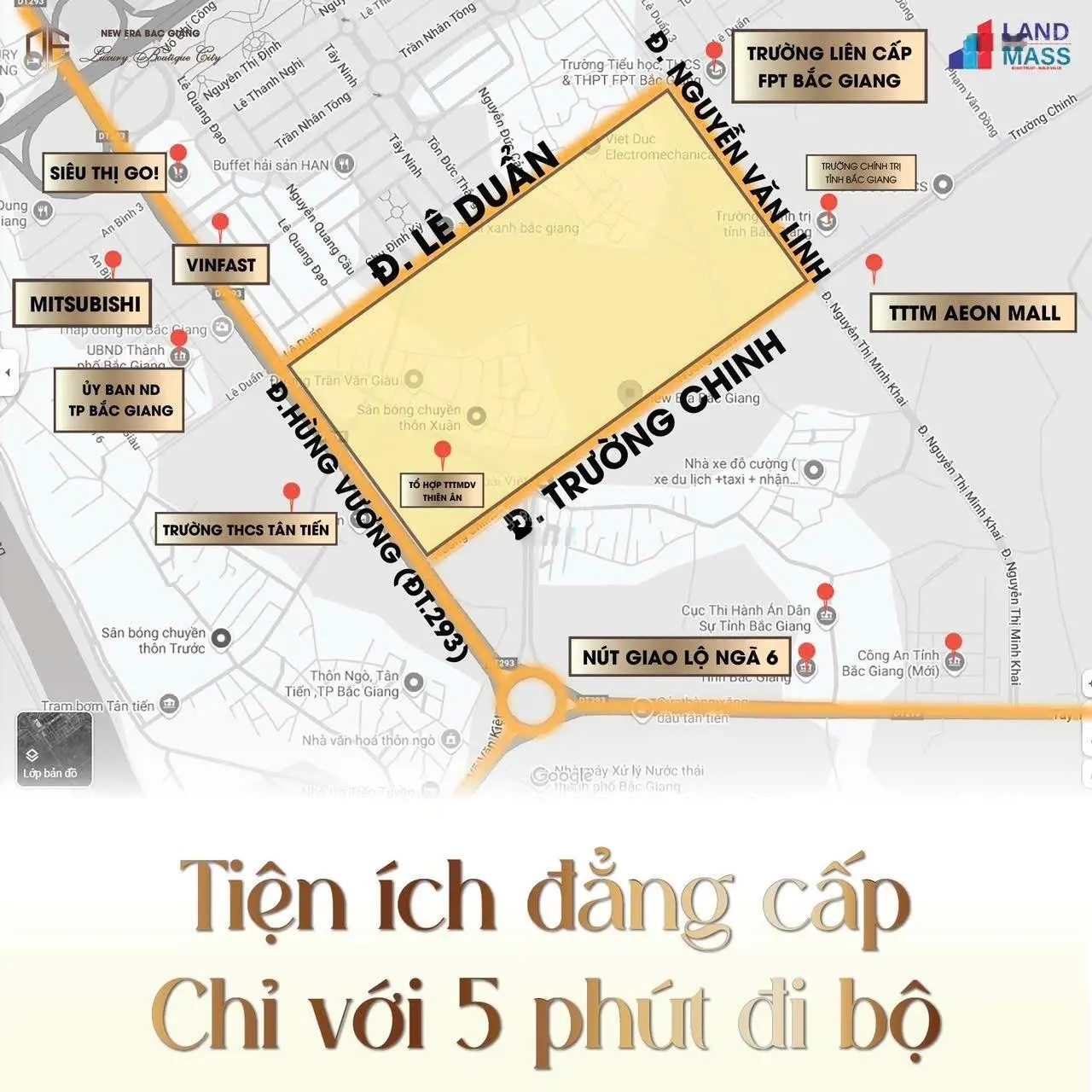 Bán lô đất cạnh Aeon Mall Bắc Giang - dự án New Era Bắc Giang 93m2