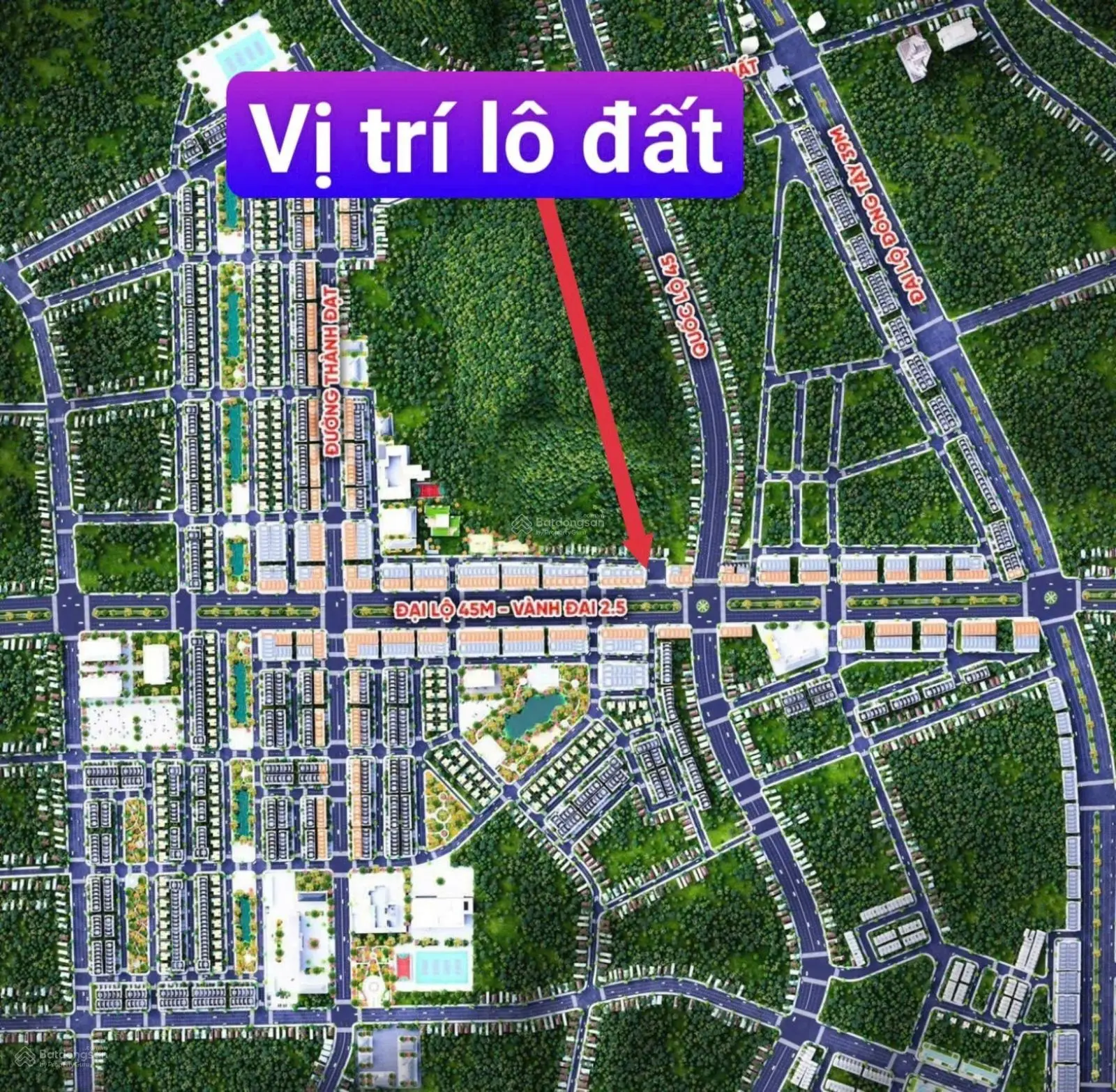 Siêu rẻ!! Lô góc MB520 thị trấn Rừng Thông 136m2 đường đôi 45m giá chỉ 1,7x tỷ