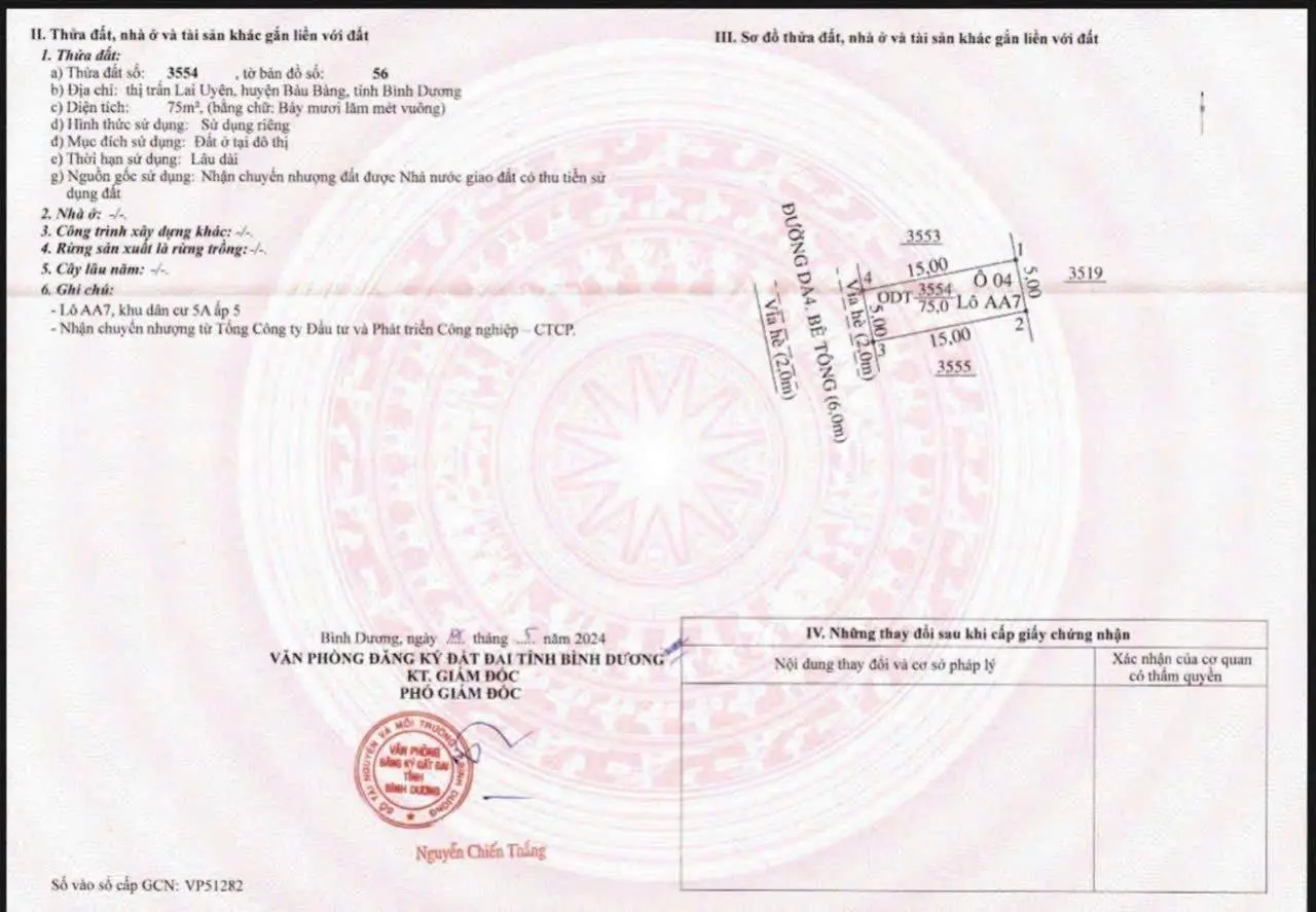 Chủ ngợp cần bán sau toà hành chính Bàu Bàng