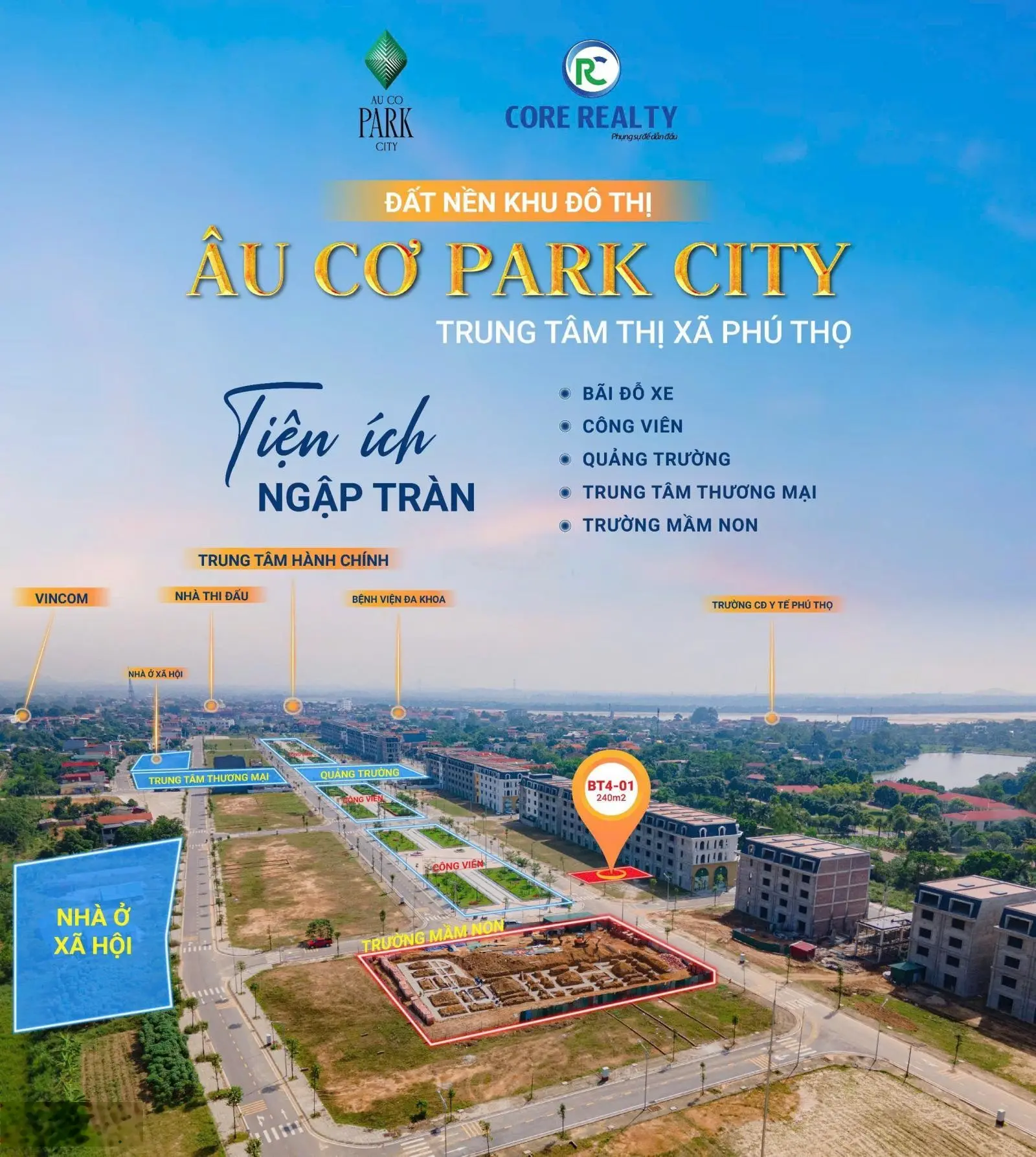 Đất nền dự án Âu Cơ Park City Thị Xã Phú Thọ