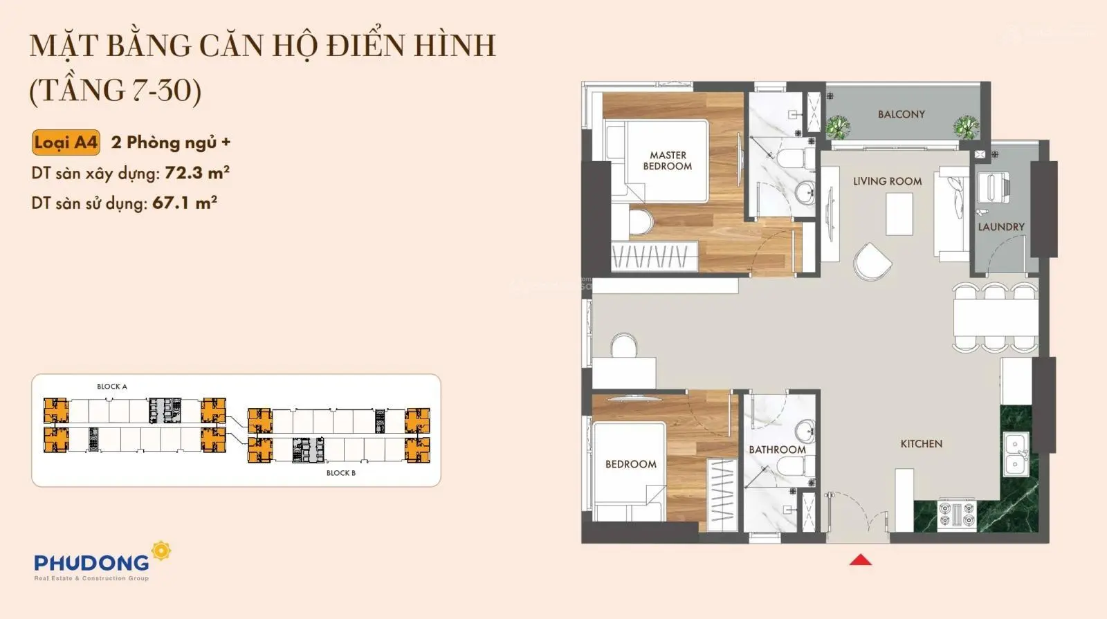 Bán căn hộ cao cấp 2PN + 72m2 chỉ 2 tỷ, ngay trung tâm Dĩ An, chiết khấu 10%, HTLS trong 24 tháng