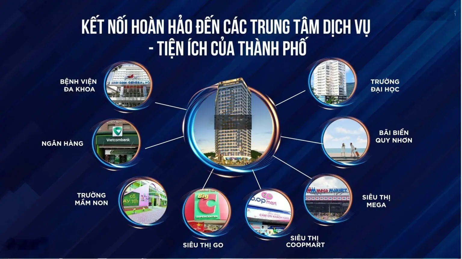 Căn hộ đẹp view biển, nhiều tiện ích tại Phú Tài 2 central life, 1,12 tỷ VND, 35m2