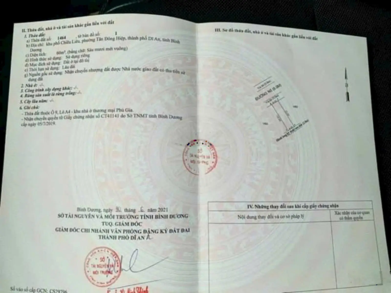 Cần bán lô đất vị trí đẹp giá tốt phường Tân Đông Hiệp Dĩ An Bình Dương