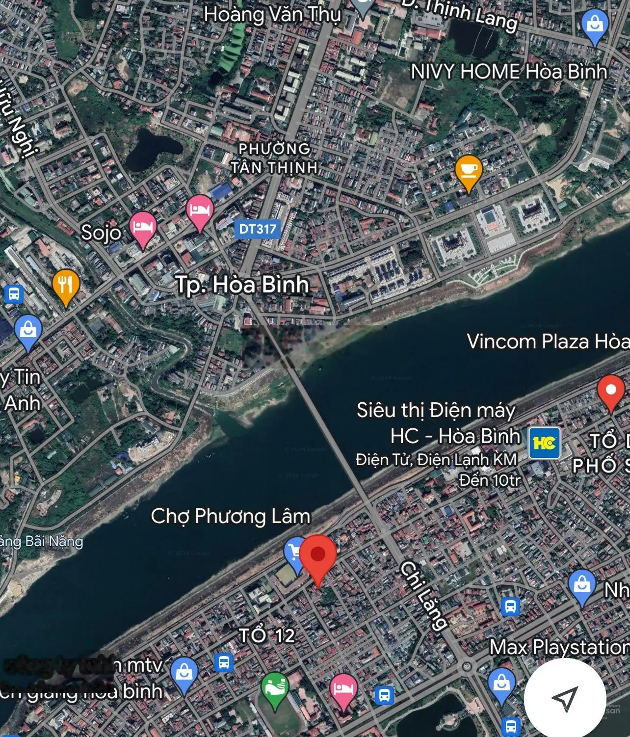 Bán gấp 2000m2 MT 50m thổ cư 2 mặt phố Cù Chính Lan & Tăng Bạt Hổ TP. Hoà Bình (siêu thị điện máy)