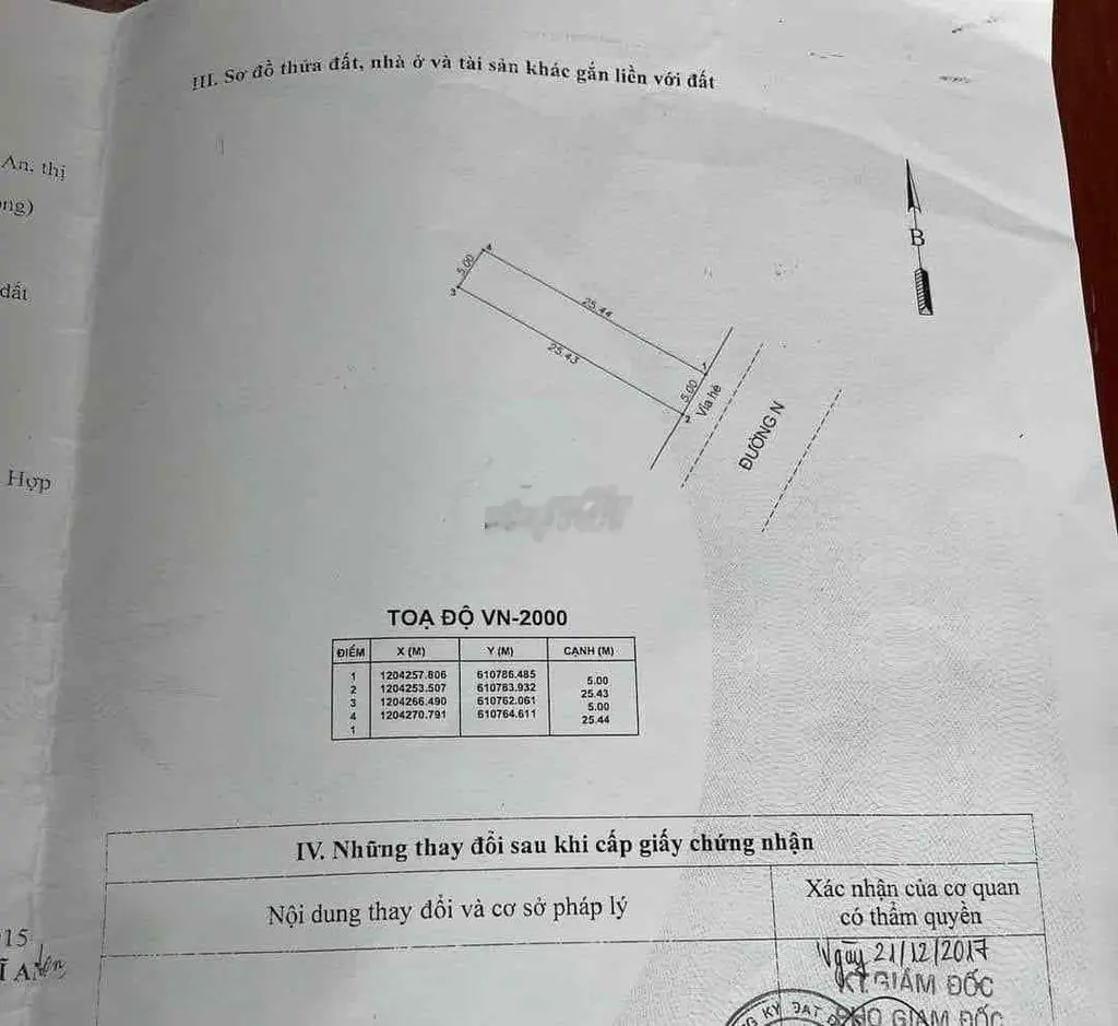 Đất Đường N Trung Tâm Hành Chính Dĩ An 127m , Bình Dương