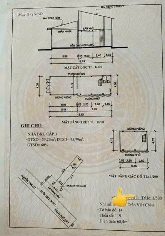 Bán nhà mặt tiền đường Trần Việt Châu, gần chợ An Hoà, siêu thị Vincom Hùng Vương