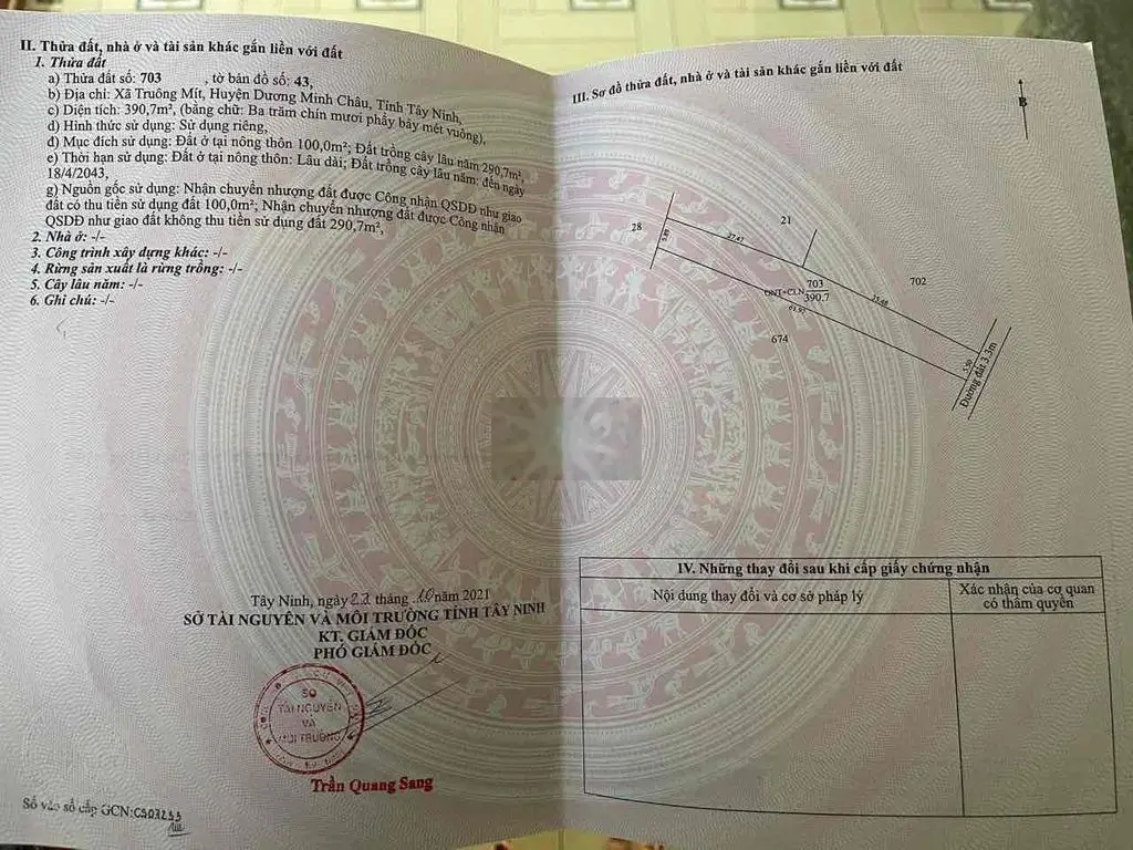 bán đất Truông Mít , Dương Minh Châu, Tây Ninh