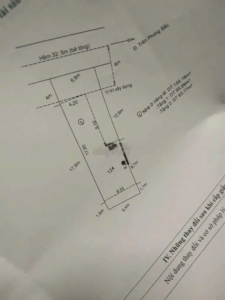 6,9×23 nhà hẻm 32 đường Trần Phong Sắc P4 TP Tân An