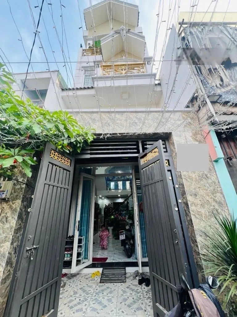 Bình tân nhà 4 tầng 50m2 không lộ giới-hẻm thông ngay trương phước phan-tân hoà đông-sổ riêng .