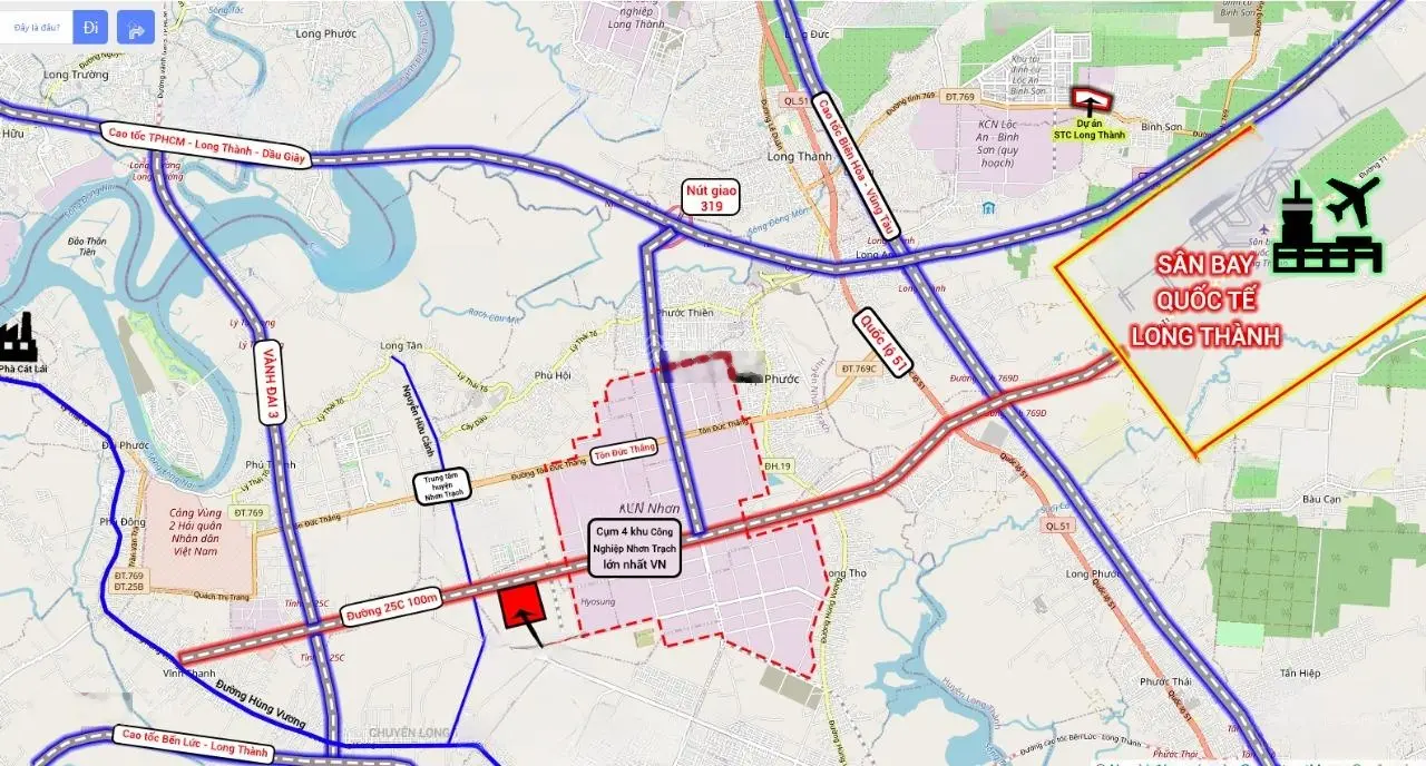 Long Tân City! Chủ cắt lỗ 30% bán lô đất 120m2 giá 1 tỷ 3, ngay trục chính đi vào 500m, gần UBND