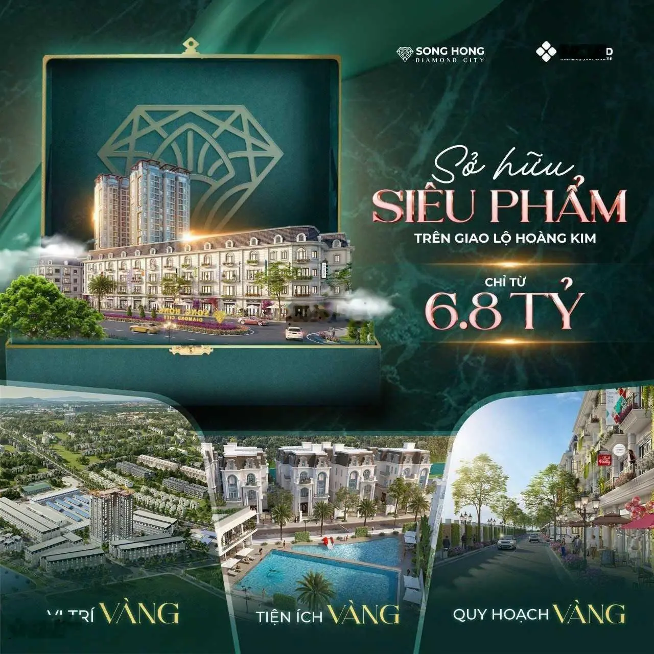 Sở hữu liền kề, biệt thự Sông Hồng Diamond City Yên Mỹ, Hưng Yên chỉ cần vốn từ 2tỷ, miễn lãi 2 năm