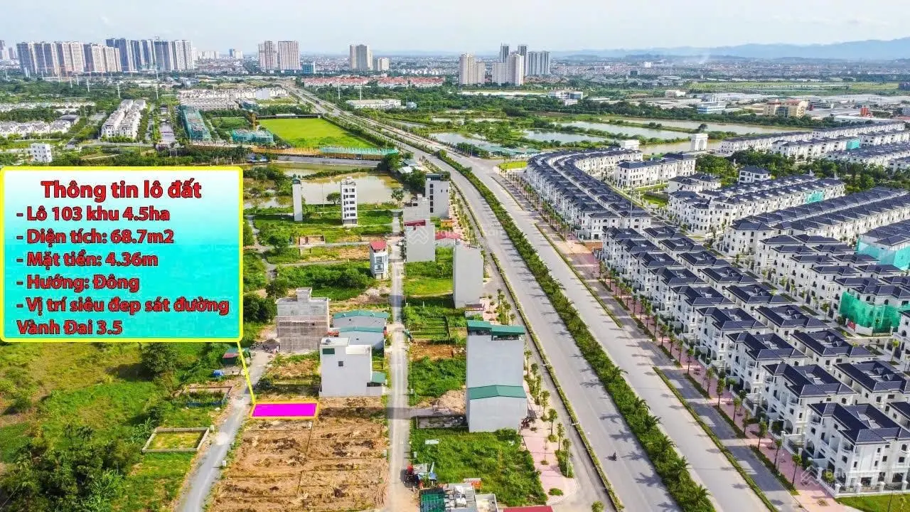 Quỹ hàng mới nhất đất dịch vụ Vân Canh 25.2ha và 4.5ha mặt đường Vành Đai 3.5 vị trí đẹp giá tốt