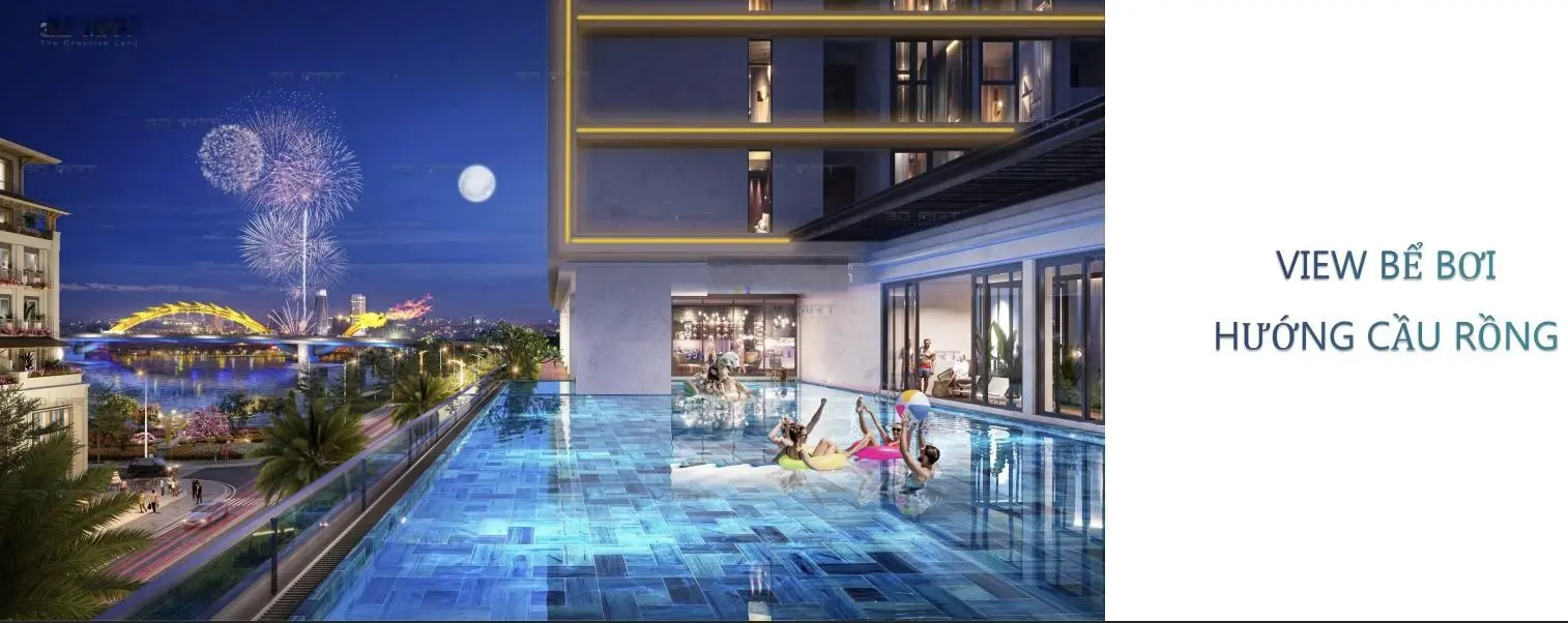 Bán căn hộ 2 PN nằm ngay cầu Rồng, suất ngoại giao rẻ hơn thị trường 680 triệu, view sông Hàn, DIFF