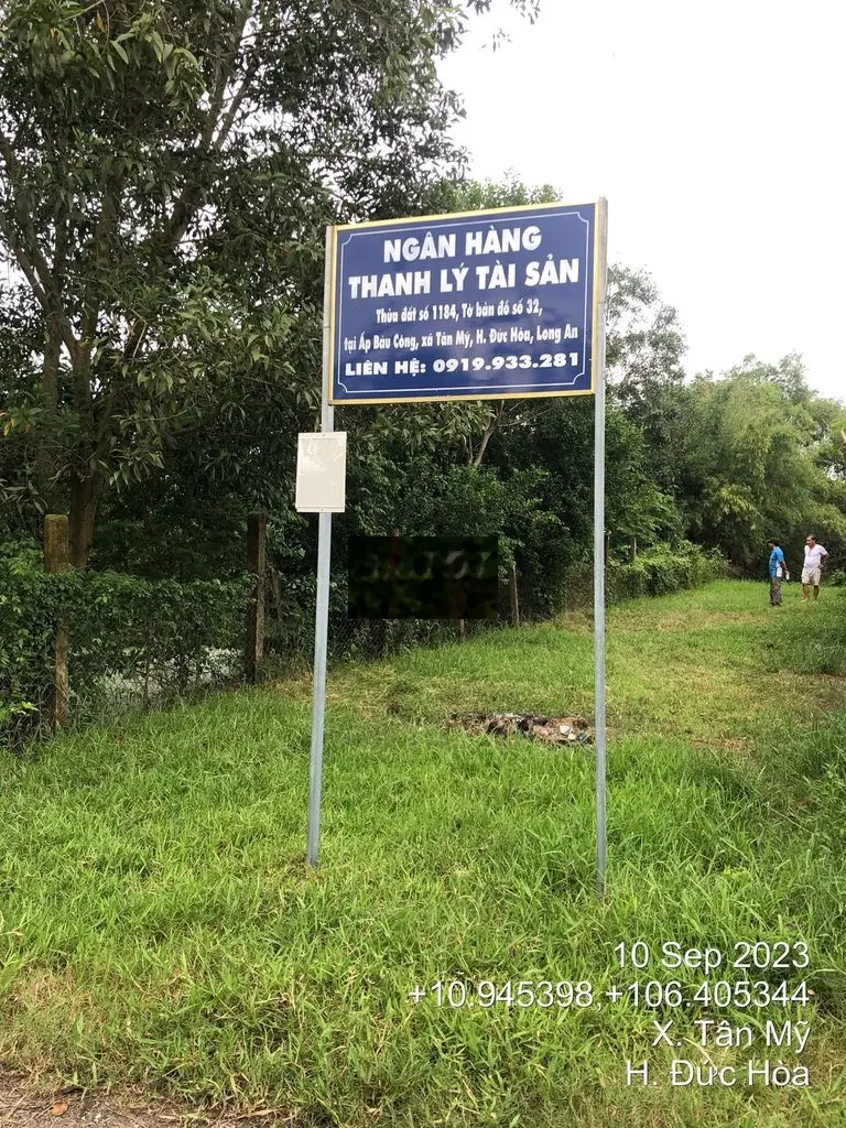 Ngân hàng thanh lý đất full thổ cư xã Tân Mỹ, Đức Hòa
