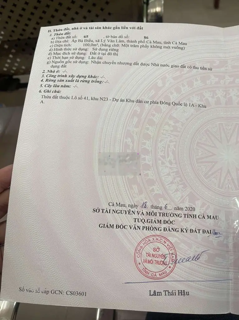 🛑 CẦN BÁN GẤP!! ĐƯỜNG SỐ 7 KHU ĐÔ THỊ SAO MAI NHỰT HỒNG TP CÀ MAU