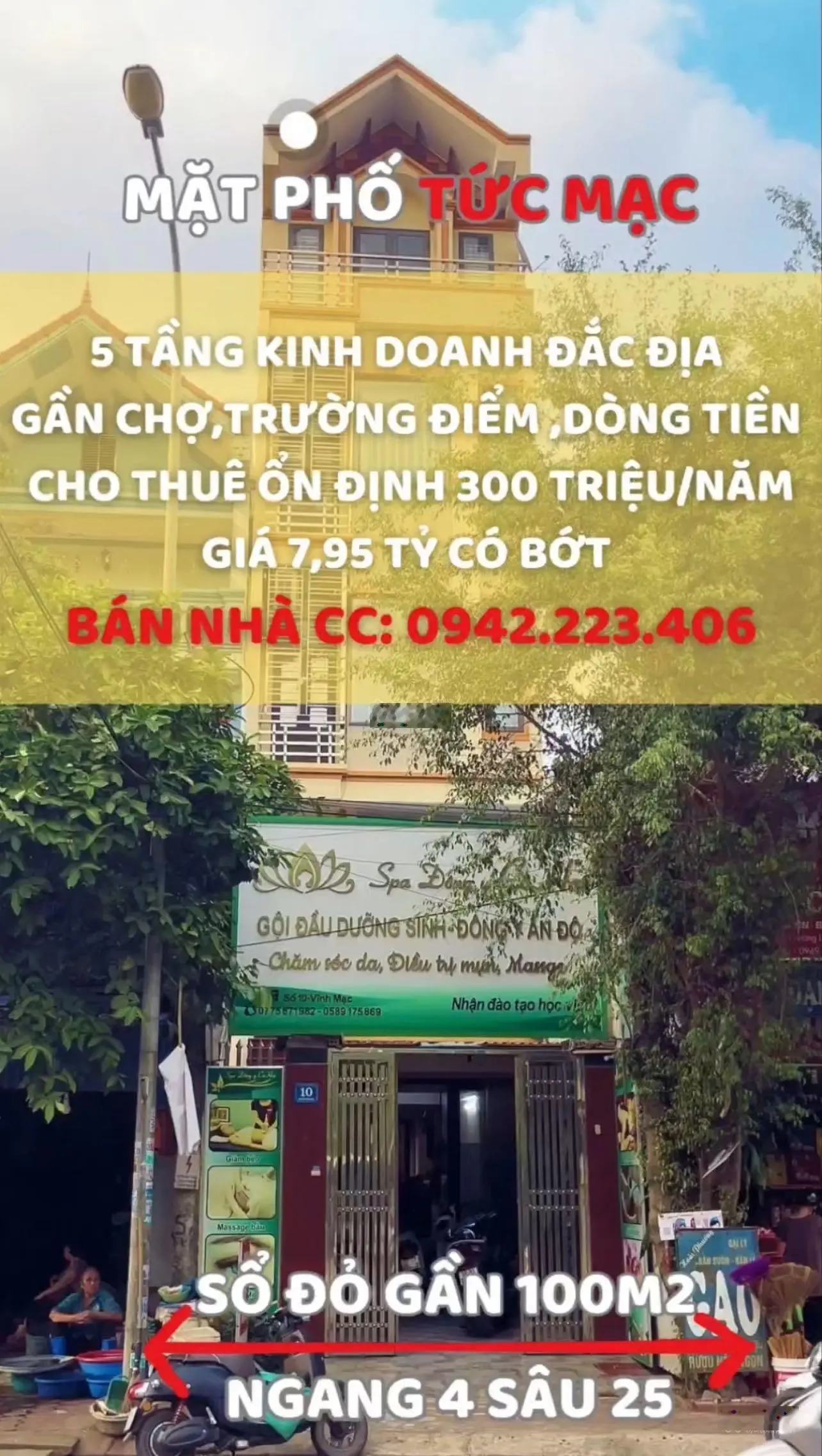 Cần bán nhà mặt phố giá 7,95 tỷ VND tại Nam Định, diện tích 100m2