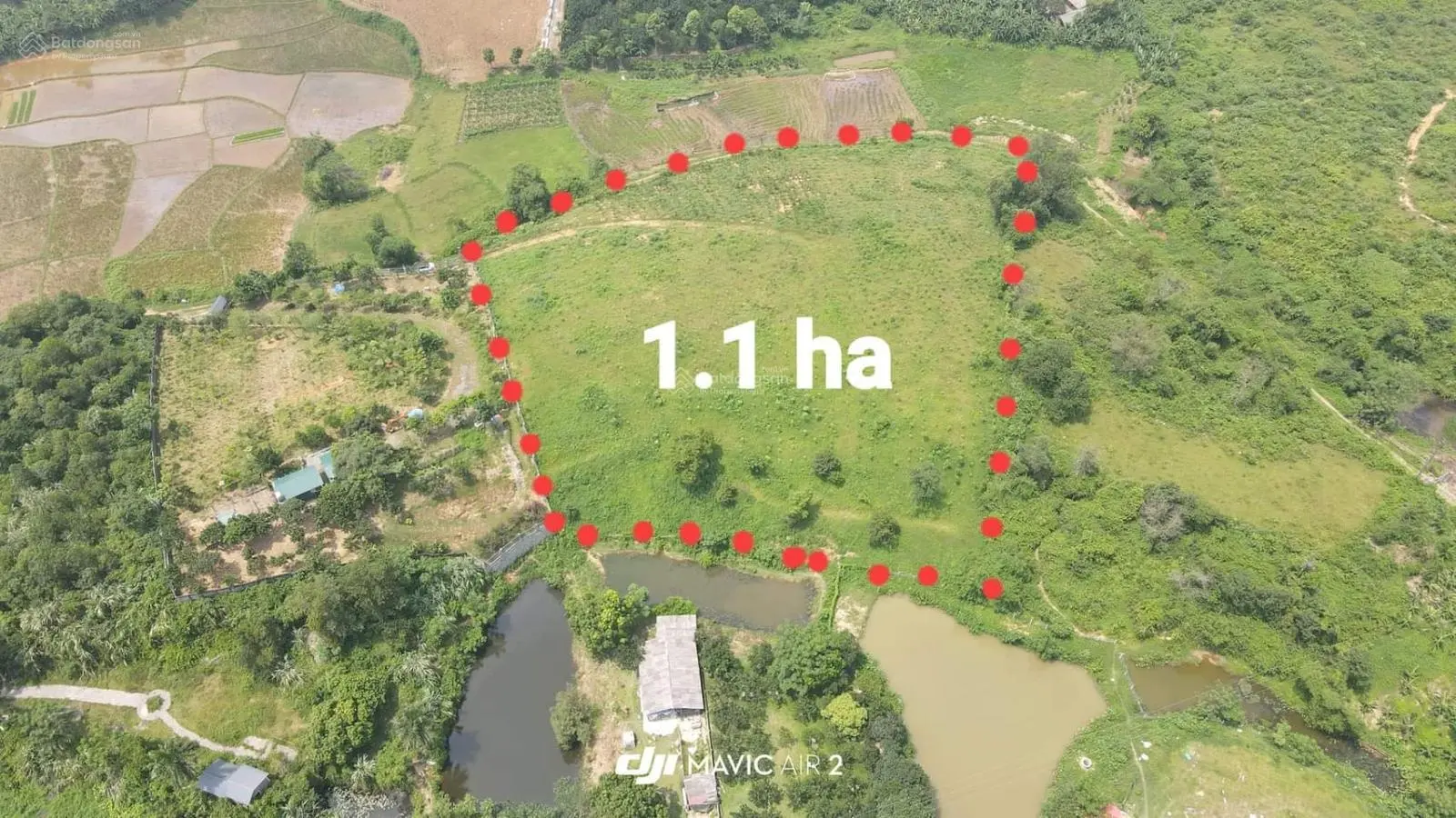 Bán 1.1ha trong đó có 400m2 đất thổ cư còn lại là đất trồng cây, vị trí cao thoáng tại Cư Yên
