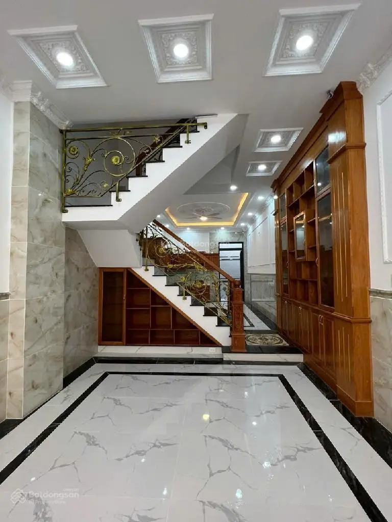 Bán nhà đường số 1, 80m2, 4x20m, 4 Tầng, 5PN, 5WC, đường ô tô 6m thông, nhà mới ful nội thất
