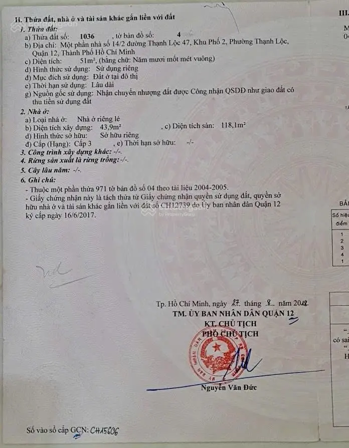 4,45tỷ- nhà phố Hà Huy Giáp 100m- Ngã Tư Ga 2km- Thạnh Lộc 47- Phường Thạnh Lộc- Quận 12- HCM