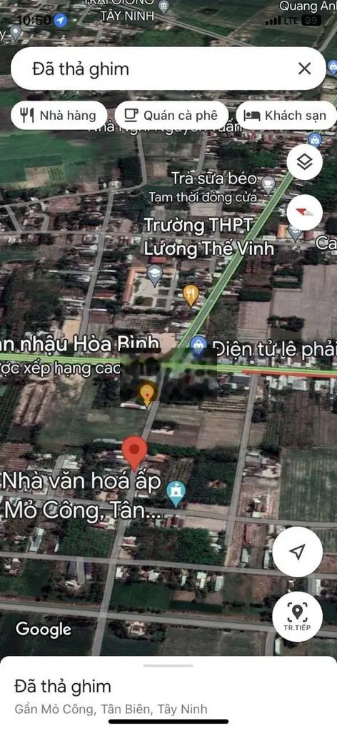 Mặt tiền sát QL22B gần chợ Mỏ Công,Tân Biên, Tây Ninh