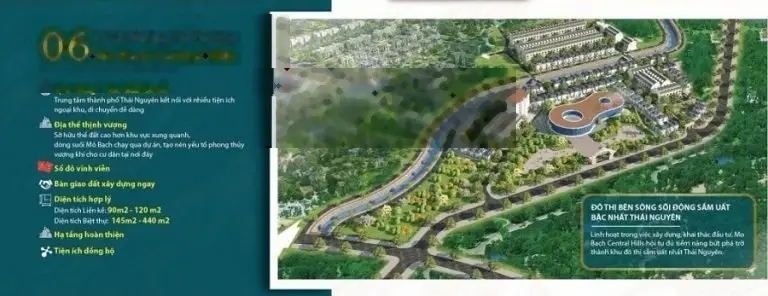 Tôi chính chủ lô đất OLK6.133 KĐT Mỏ Bạch Centrall Hill - Thiên Lộc, Tp Thái Nguyên, giá cực rẻ