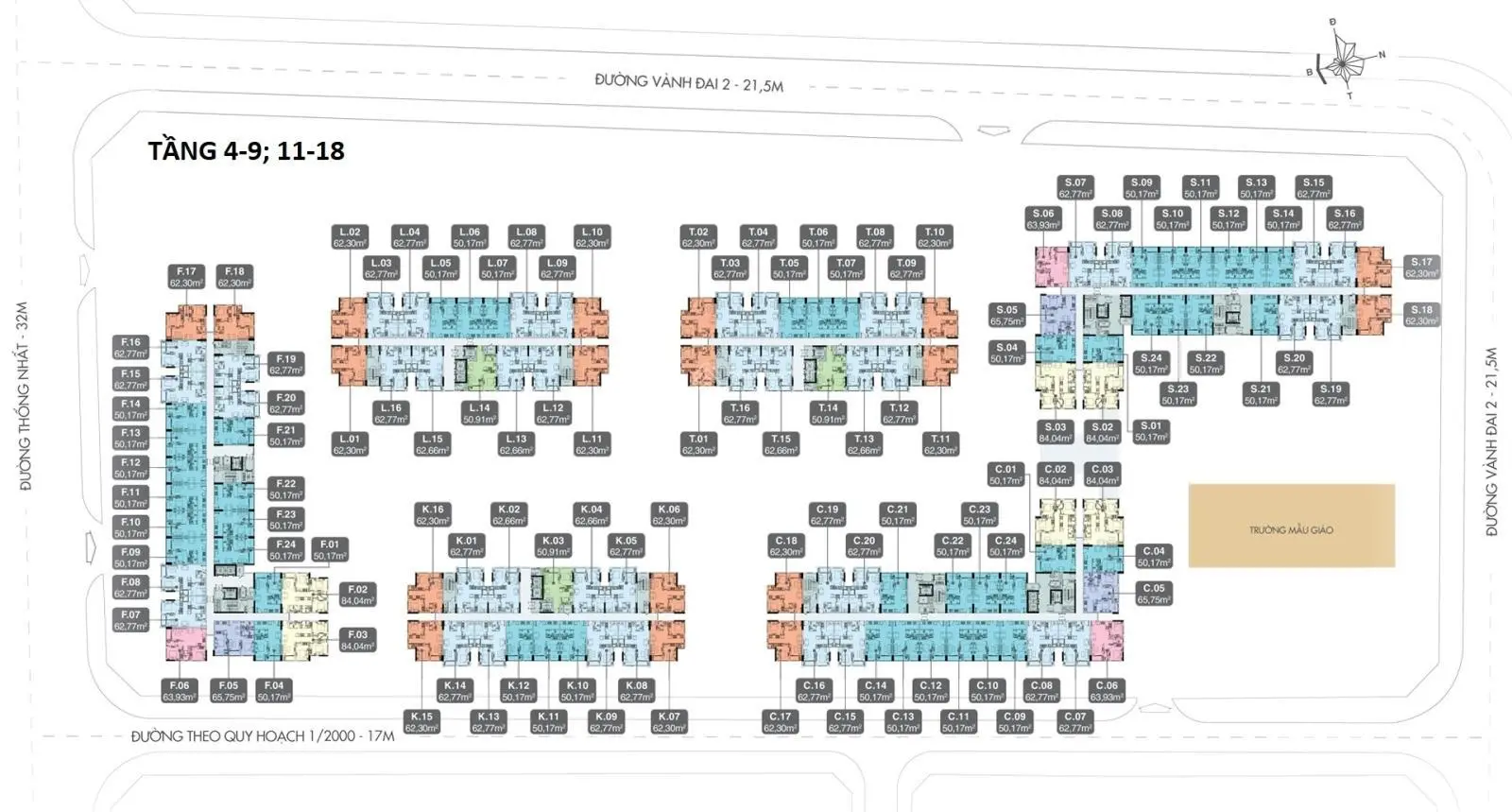Bán L.08.16 giá HĐ 2,231 tỉ không chênh lệch, tầng 8 view đẹp, LH 0938 234 ***
