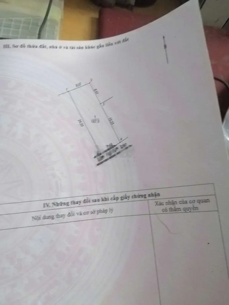 Chính chủ cần bán đất 187m2 mặt tiền 7.6m thôn Phú Bến, Thụy Hương