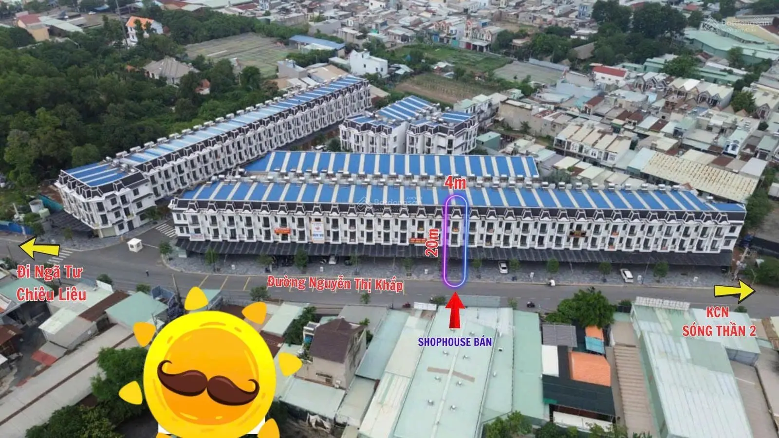 Bán căn nhà mặt tiền Nguyễn Thị Khắp, TP. Dĩ An. 80m2. Giá 5ty2. Kinh doanh mọi ngành nghề.