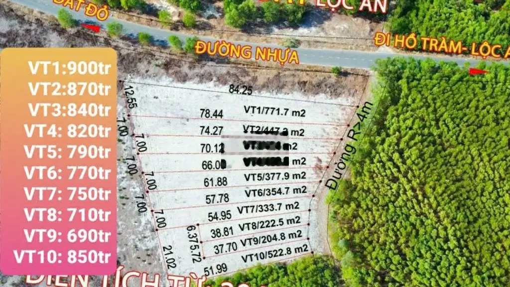 CHỈ 800TR SỞ HỮU NGAY 447M2 SẴN THỔ CƯ GẦN BIỂN