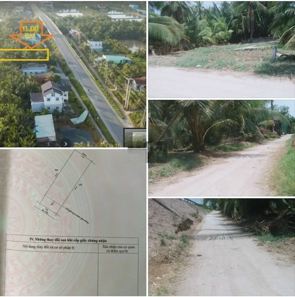 Đất mặt tiền Quốc Lộ 57B, Tiện ở xây nhà nghỉ, phòng trọ, đường ô tô