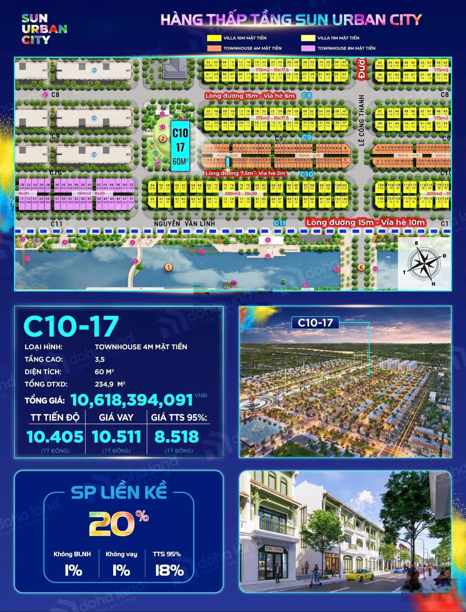 Shophouse độc quyền dãy VIP trục C10 - 60m2 tại Sun Urban City, Lam Hạ, Phủ Lý, Hà Nam, 10.6 tỷ
