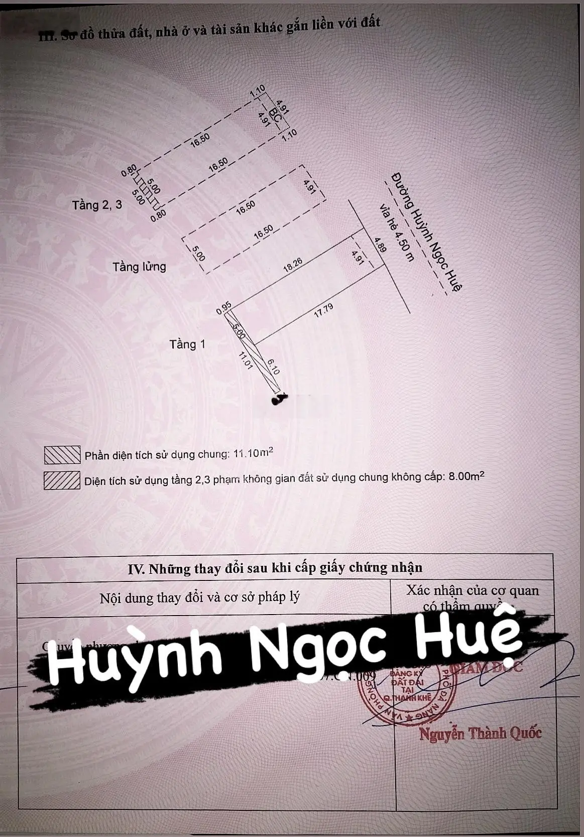 CHÍNH CHỦ cần bán Căn nhà MẶT TIỀN Đường HUỲNH NGỌC HUỆ, Cạnh chợ THANH KHÊ, Đang cho thuê 20tr/ th