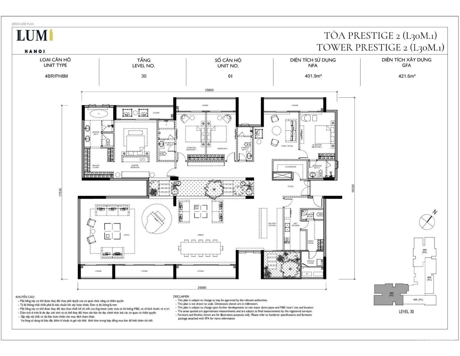 Độc quyền quỹ 8 căn đẹp - Giá tốt nhất penthouse duplex 4-3-2 phòng ngủ vip nhất Lumi Capitaland
