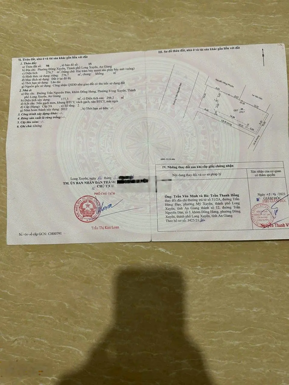 Chính chủ bán nhà mặt tiền Trần Nguyên Đán, phường Đông Xuyên, thành phố Long Xuyên