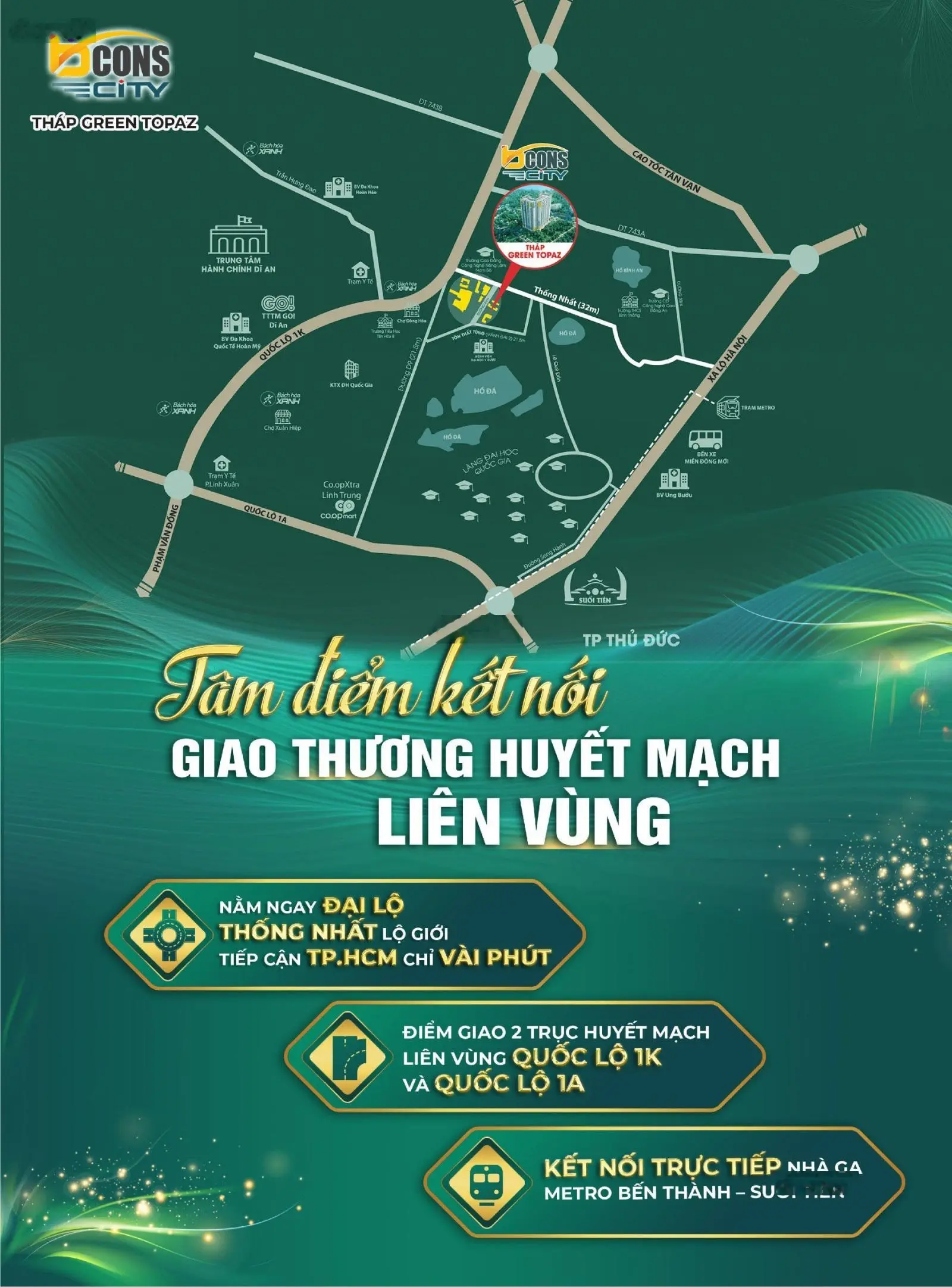 Căn hộ khu Bcons City Làng Đại Học chỉ 1,919 tỷ, tháng 12/2024 nhận nhà, thanh toán trước 590 triệu
