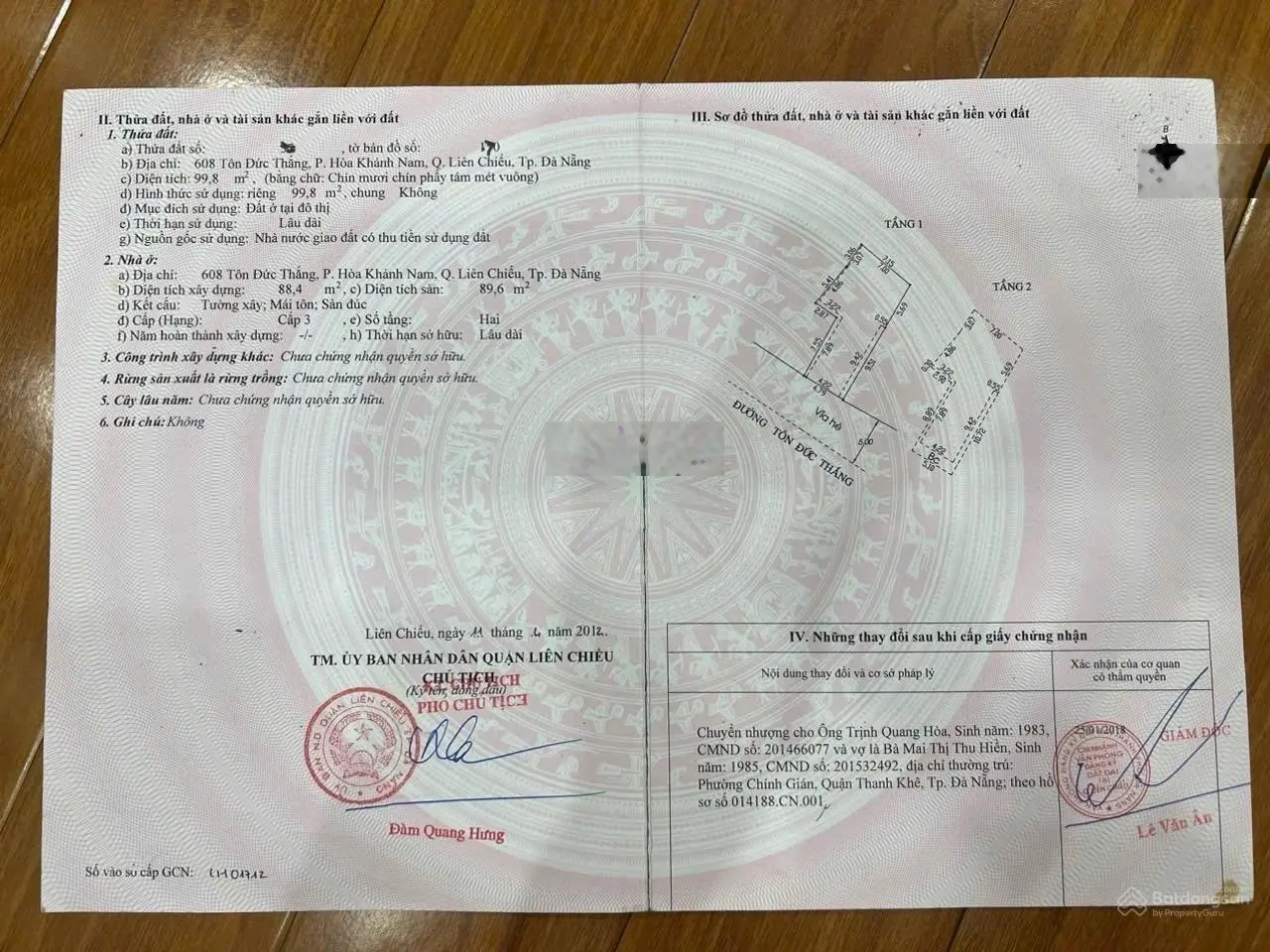 Bán nhà 2 Tầng 2 mặt tiền Tôn Đức Thắng. DT: 412m2 _ ngang 11m5 nở hậu
