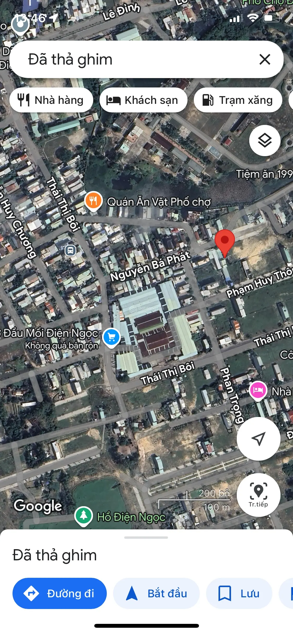 Bán đất + kèm nhà đã đổ 1 mê (120m2 sàn bê tông sắt thép) - ngay chợ đầu mối Điện Ngọc
