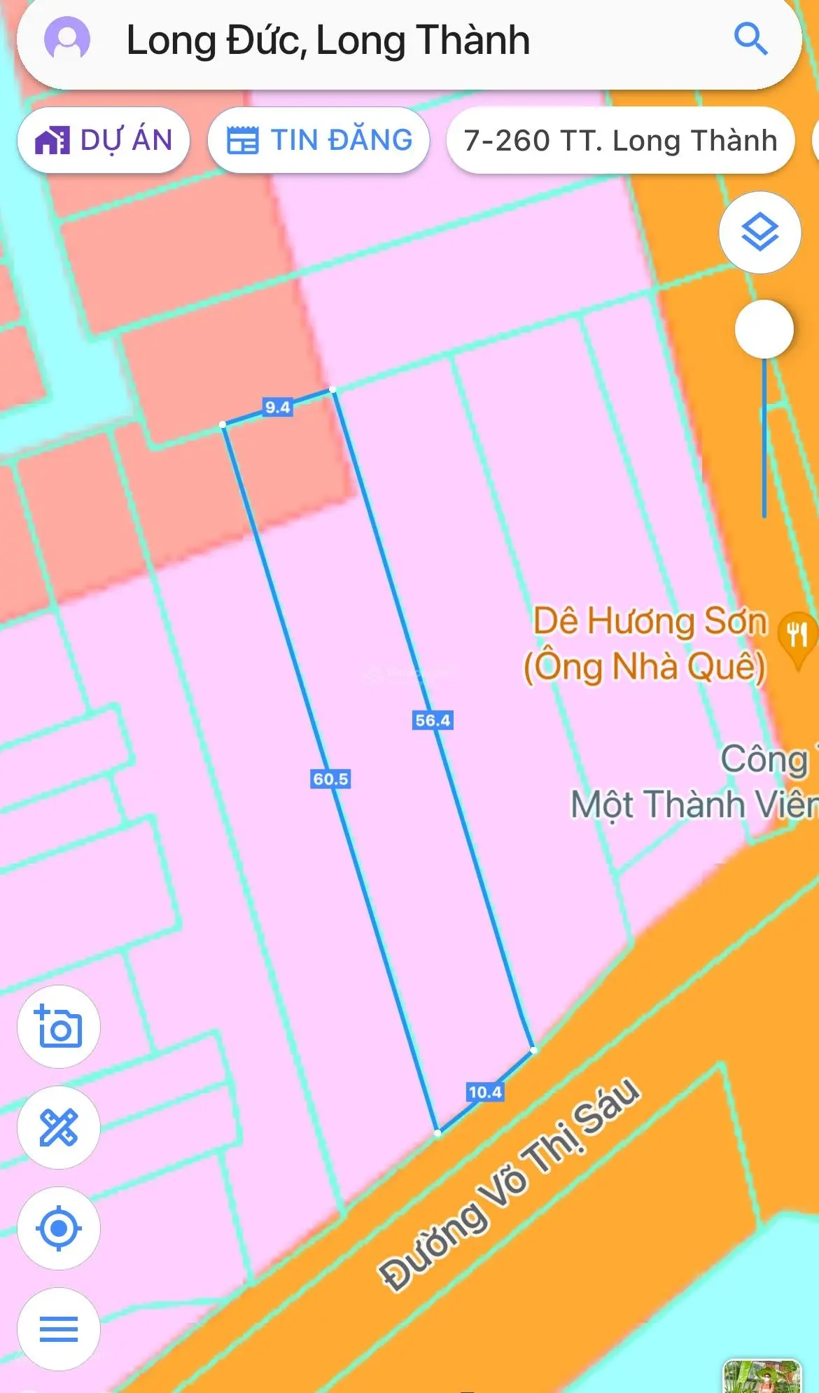 Đất trung tâm Long Thành, mặt tiền kinh doanh