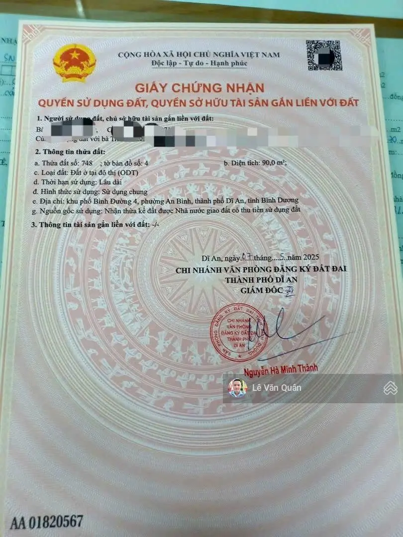 Bán nhà An Bình, Dĩ An sát Thủ Đức