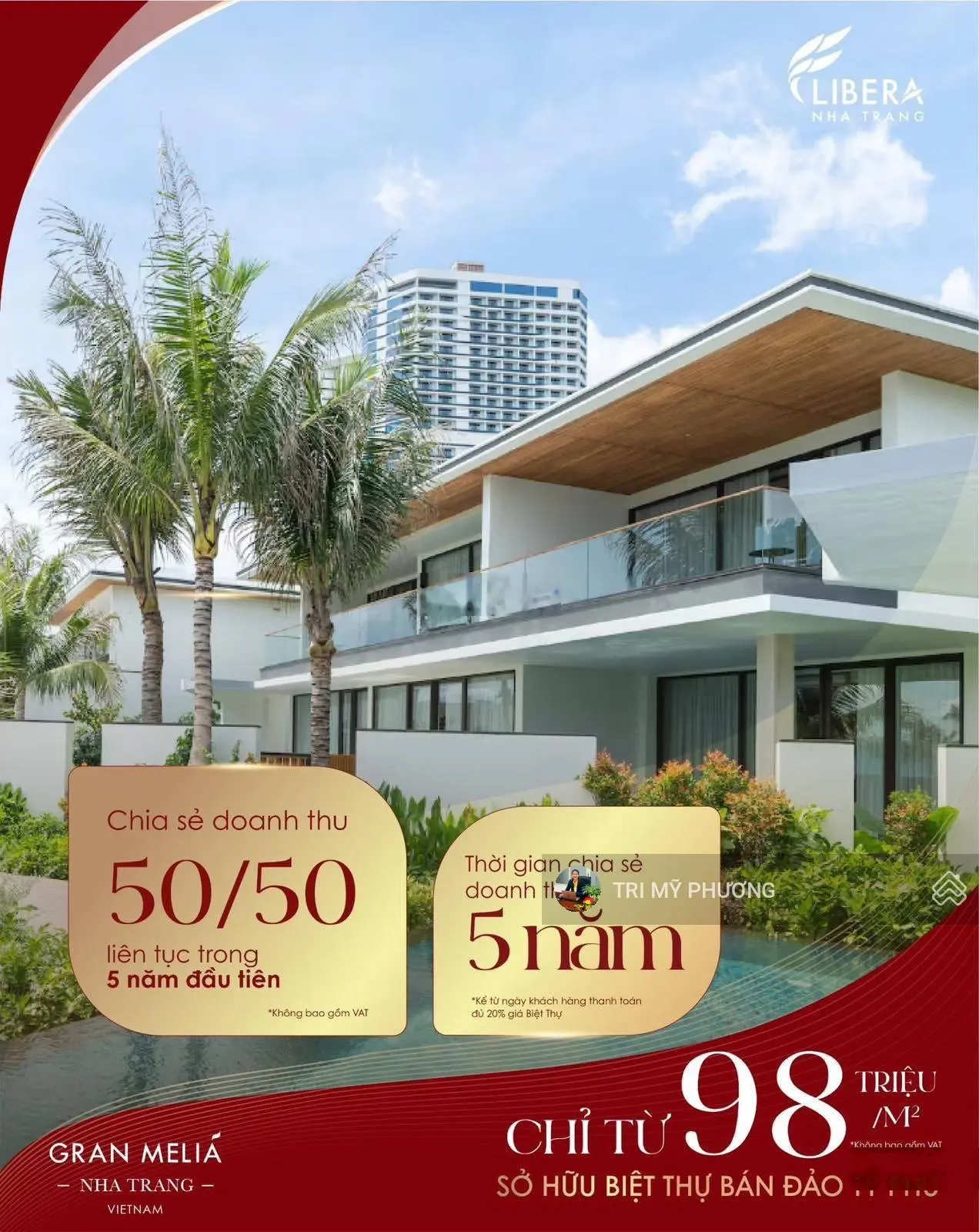Chỉ 98 triệu/m2 sở hữu ngay dinh thự biển 6sao Gran Melia - Nha Trang - đầu tiên và duy nhất ở ĐNA