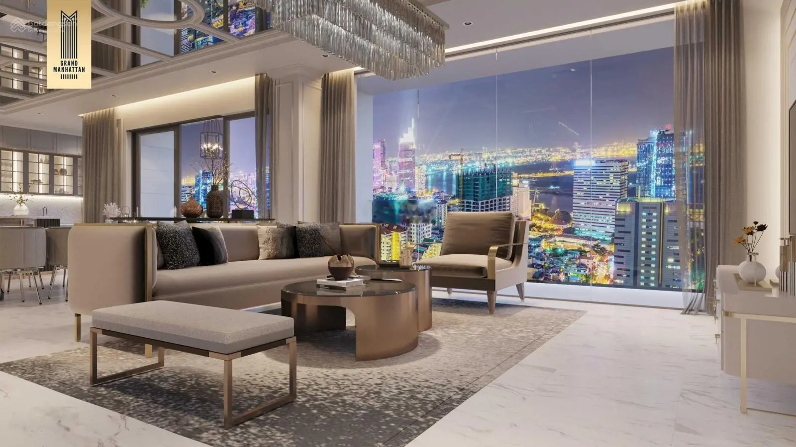 Ngộp Bán gấp căn hộ The Grand Manhattan Q1, căn 2PN 68m2 giá 8.5tỷ view sông SG