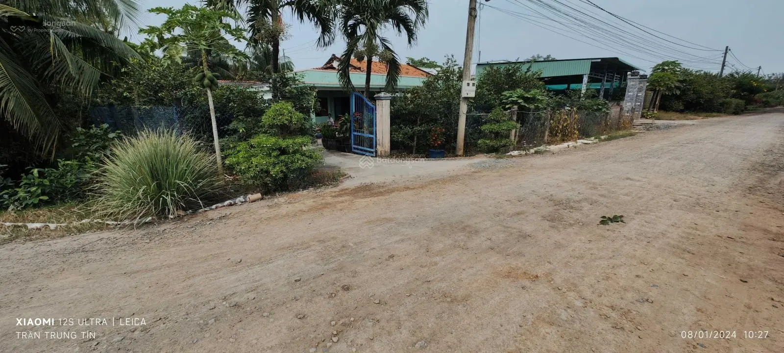 Bán lô đất thổ vườn có nhà mặt tiền Đê Bao, giá 3,3 tỷ