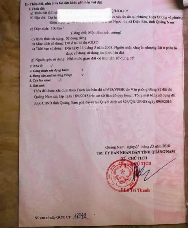Bán nhanh trong tuần - KDT Ngọc Dương - kề biển cạnh sông - giá tốt