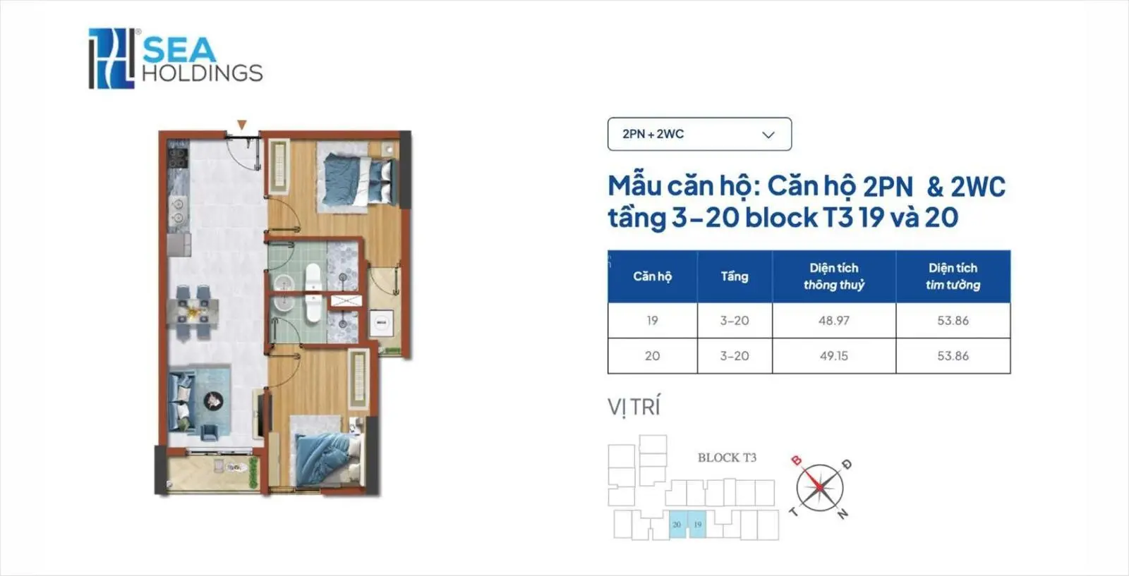 Căn hộ 63m2 Destino Centro giá thấp nhưng chất lượng sống phải cao. Chỉ từ 900 triệu/căn