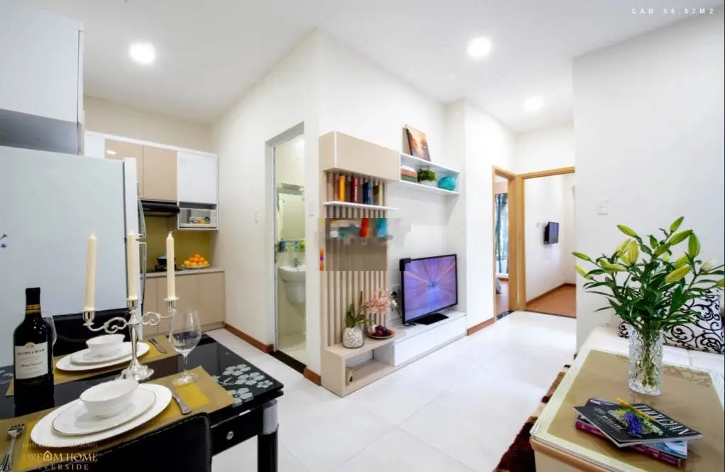 Cắt lỗ căn 2PN giá rẻ nhất DA Dream Home Riverside Q8 giá chỉ 1 tỷ 350