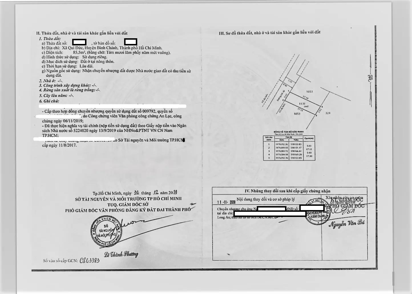 Cần bán gấp đất 85m2 Bình Chánh 0944 404 ***