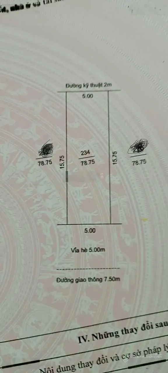 Bán lô đất mặt phố Phạm Minh Nghĩa, KĐT trần hưng Đạo, TPHD, S=78.75m2, giá hơn 4 tỉ Lh: 0979 020 ***