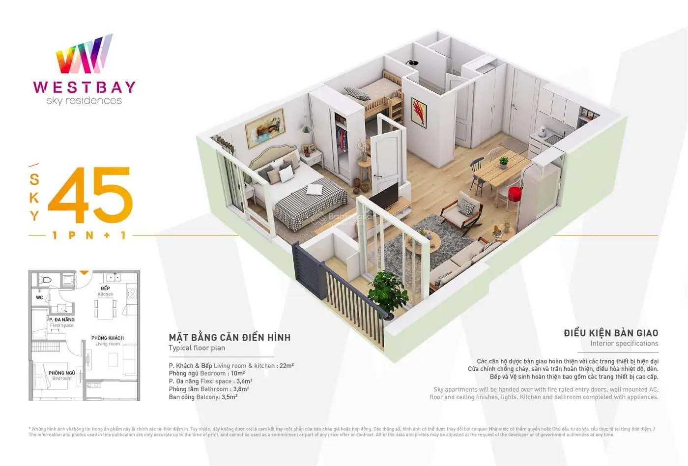 Bán căn hộ 1PN, chung cư Westbay Ecopark - Giá 1,750 tỷ bao sổ