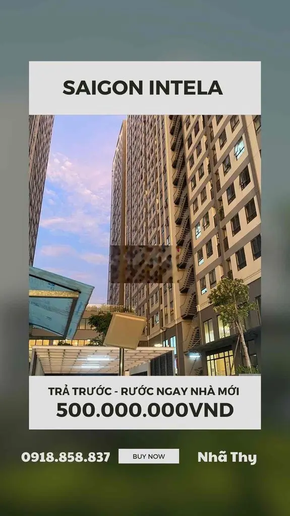 BÁN CĂN 2PN SÀI GÒN INTELA GIÁ 1TỶ4 - TẶNG GIƯỜNG, MÁY LẠNH