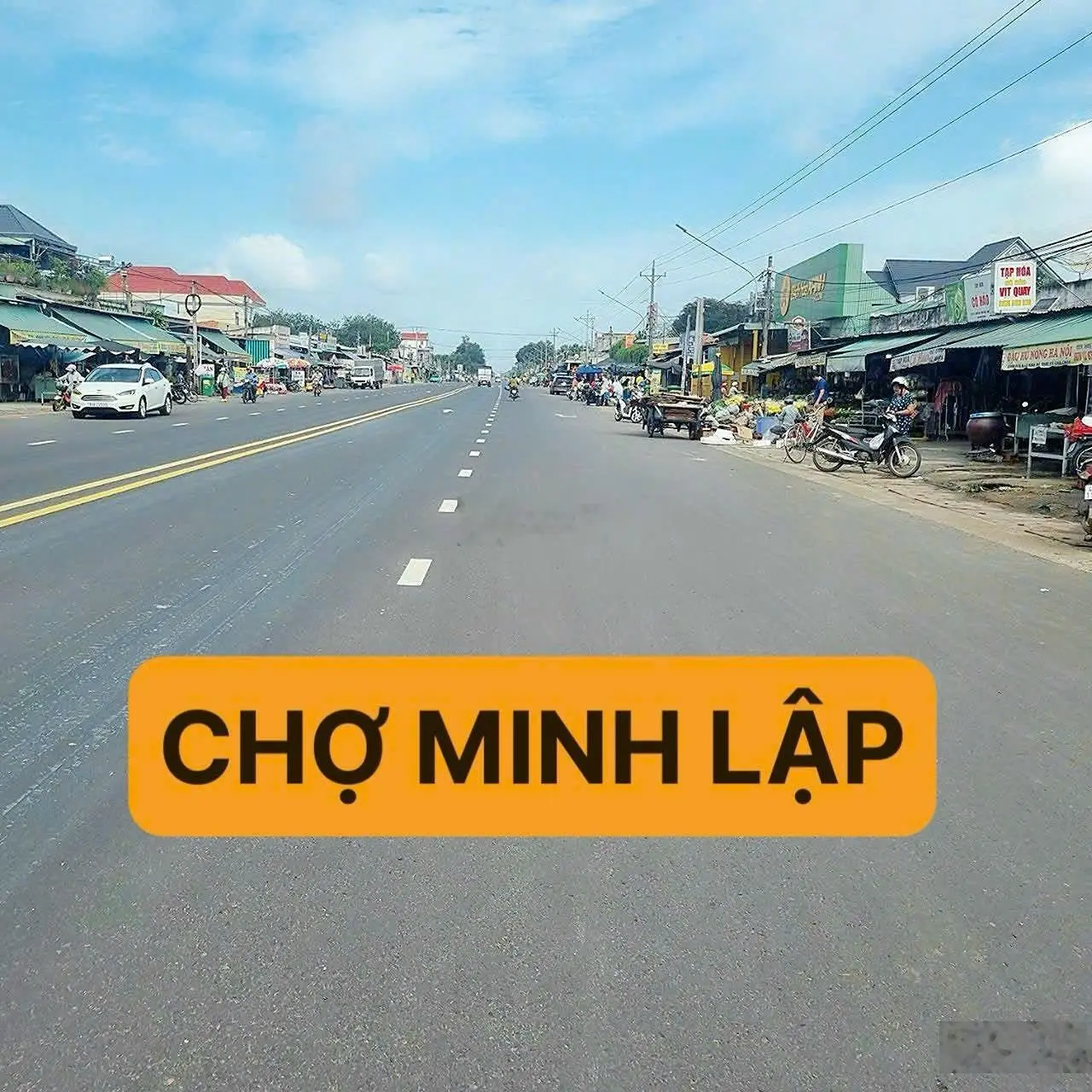 Xả ngộp, ngay chợ minh lập, 750m2 (15x50m), 567tr, tc 300m2, 5 phút đến ql14, ngay cụm kcn ch/thành